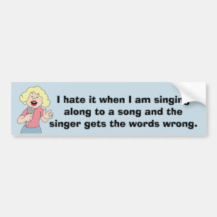Girl Singer Bumper Sticker