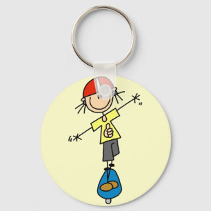 Girl Skateboarder Tshirts and Gifts Key Ring