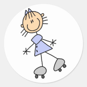 Girl Skating Stickers Sticker