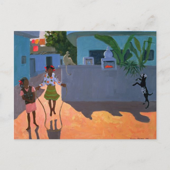 Girl Skipping 1995 Postcard (Front)