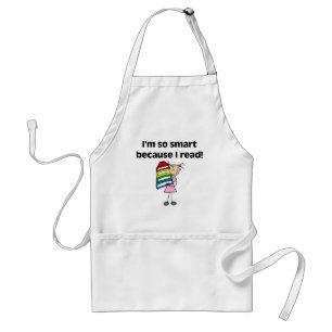 Girl Smart Because I Read Standard Apron