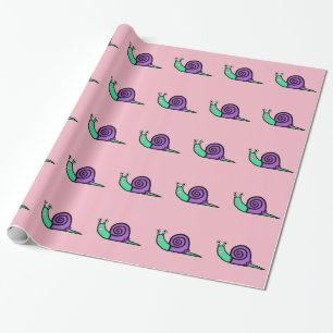 Girl Snail Wrapping Paper