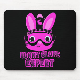 Girl Snow Skiing Snowboarding Beginner Bunny Slope Mouse Mat