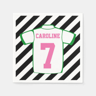 Girl Soccer Birthday Party Napkins