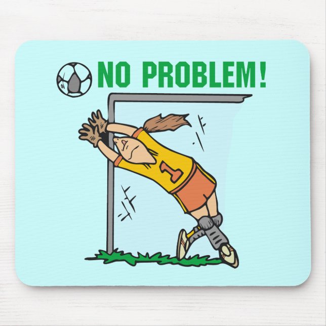 Girl Soccer Goalie T-shirts and Gifts Mouse Mat (Front)