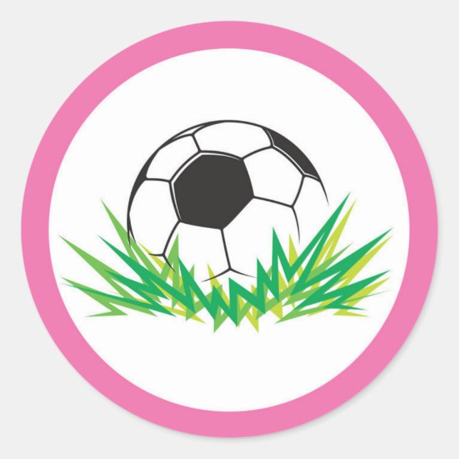 Girl Soccer Party Stickers (Front)