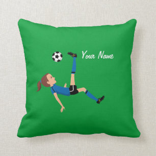 Girl Soccer Player Cool Pillow