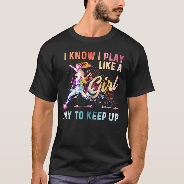 Girl Soccer Player s Team Goalie Captain Cleats Mo T-Shirt (Front)