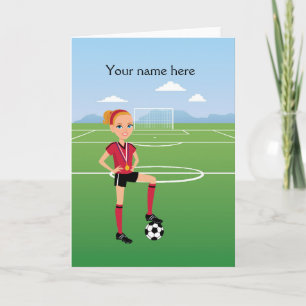 Girl Soccer Player / Soccer Match  Invitation