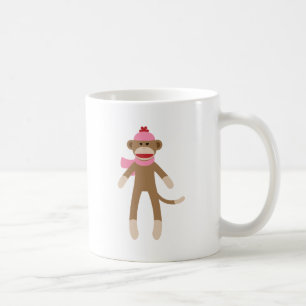 girl sock monkey coffee mug