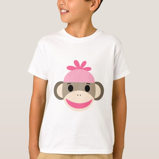 girl sock monkey T-Shirt (Front)