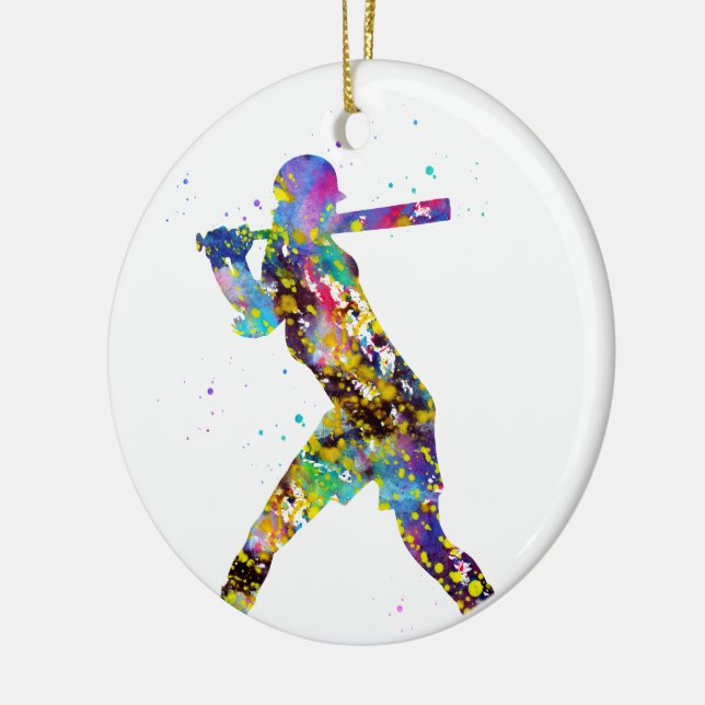 Girl Softball Player Ceramic Tree Decoration (Left)