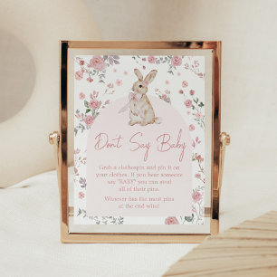 Girl Some Bunny Baby Shower Don't Say Baby Poster