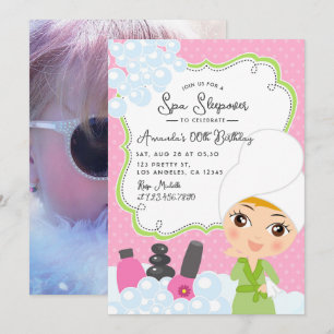 Girl Spa Birthday Party invitation