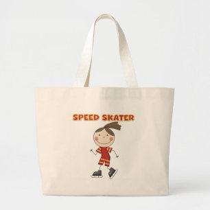 Girl Speed Skater Tshirts and Gifts Large Tote Bag