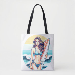 Girl Sport & Surfing Tote Bag