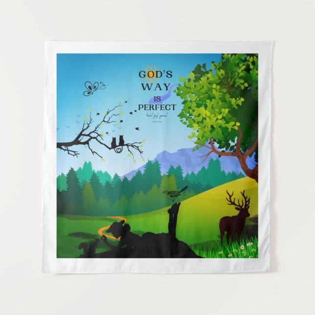 Girl & Squirrel In Wildlife Tapestry (Front)