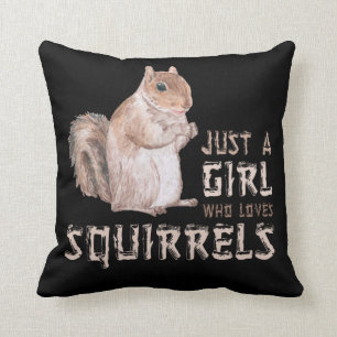 Girl Squirrel Lover Cushion