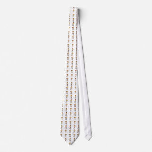 Girl Stick Figure Baseball Up At Bat Tie