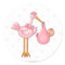 Girl Stork Sticker
