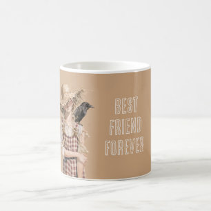 Girl Straw Hat Crow Coffee Mug