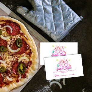 Girl Strike Up Bowling Diaper Raffle Baby Shower Enclosure Card