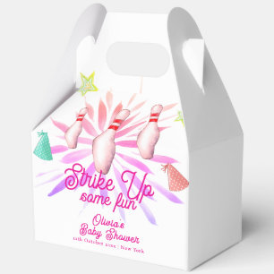 Girl Strike Up Bowling Sport Party Baby Shower Favour Box