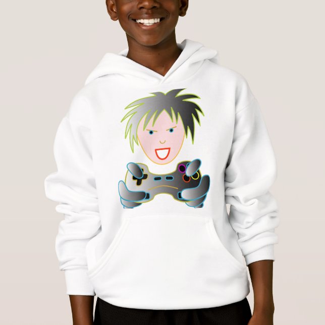 Girl Sudadera Playing Video Games (Front)