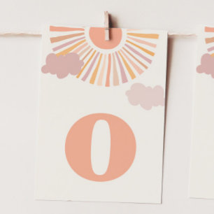 Girl Sun ONE High Chair Banner - Letter "O" Invitation