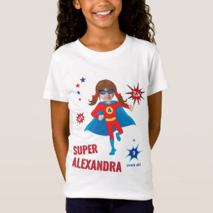 Girl Superhero 💥 Birthday Photo Colourful T-Shirt