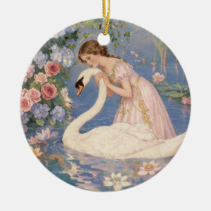 Girl & Swan Lake Ornament
