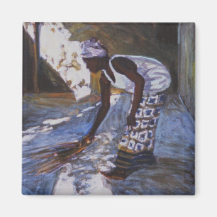 Girl Sweeping I 2002 Magnet