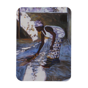 Girl Sweeping I 2002 Magnet