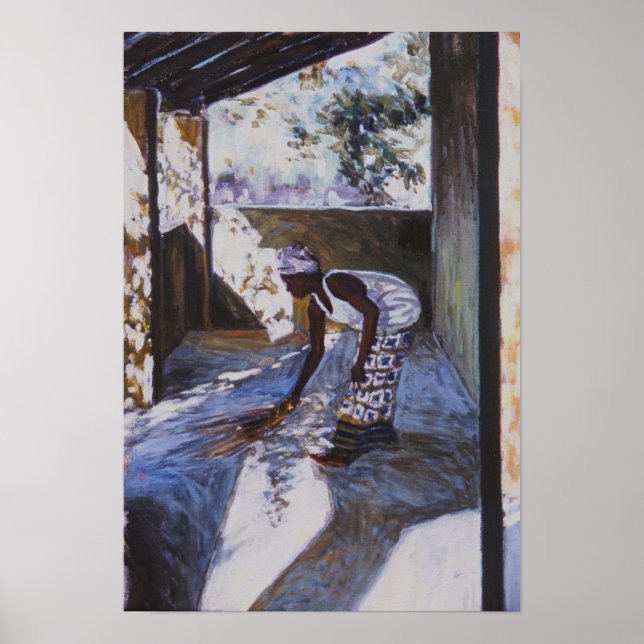 Girl Sweeping I 2002 Poster (Front)