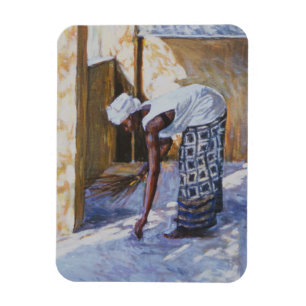 Girl Sweeping II 2002 Magnet
