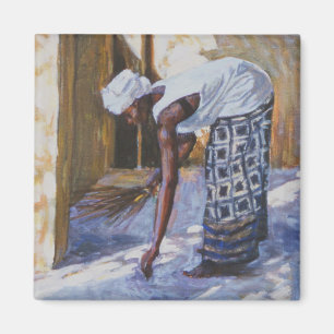 Girl Sweeping II 2002 Magnet