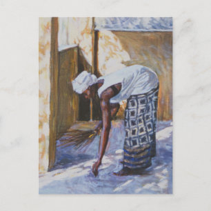 Girl Sweeping II 2002 Postcard