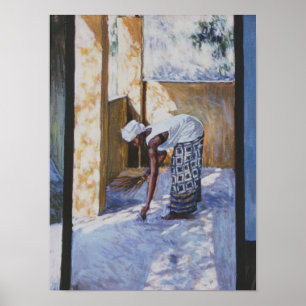 Girl Sweeping II 2002 Poster