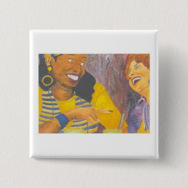 Girl Talk 15 Cm Square Badge (Front)