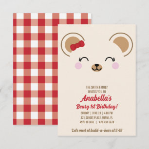 Girl Teddy Bear Picnic ANY AGE Evite or Print Invitation