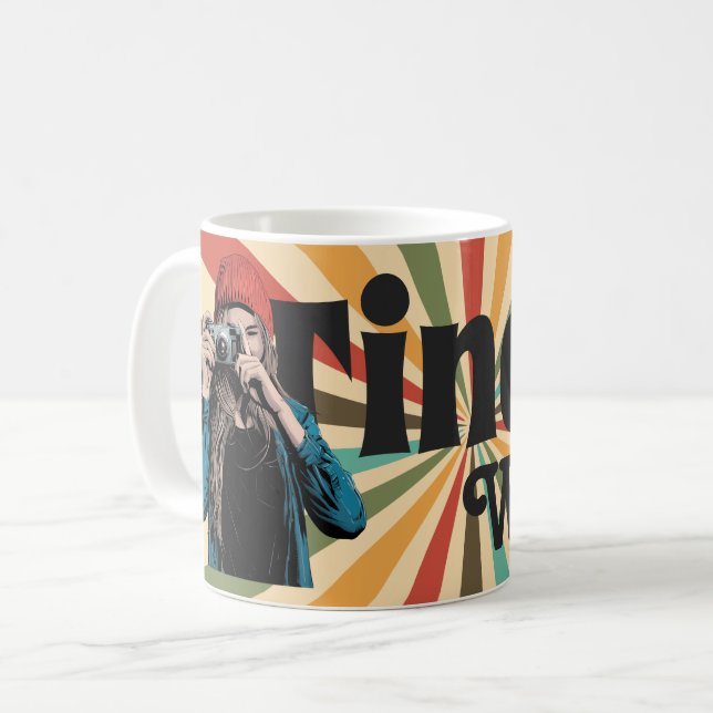 Girl teenager photography photographer world coffee mug (Front Left)