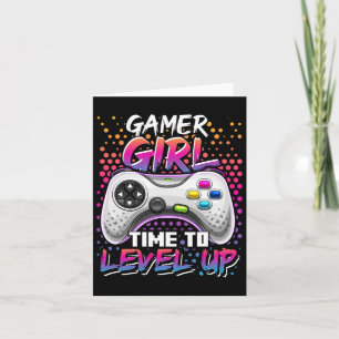 Girl Time To Level Up Video Game Birthday Gift Gir Card