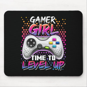Girl Time To Level Up Video Game Birthday Gift Gir Mouse Mat