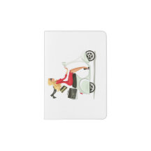 Girl Travelling on Scooter Passport cover