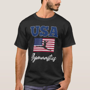 Girl Tumbling Team Gear Gymnast Gymnastics Usa Ame T-Shirt