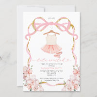 Girl Tutu Excited Baby Shower invitation