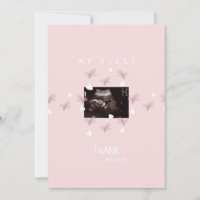 Girl Ultrasound Butterfly Funny Baby Thank You