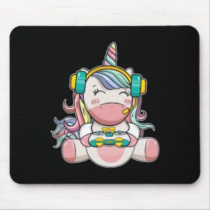 Girl Unicorn Gaming Cute Video Game Women Girls Mouse Mat