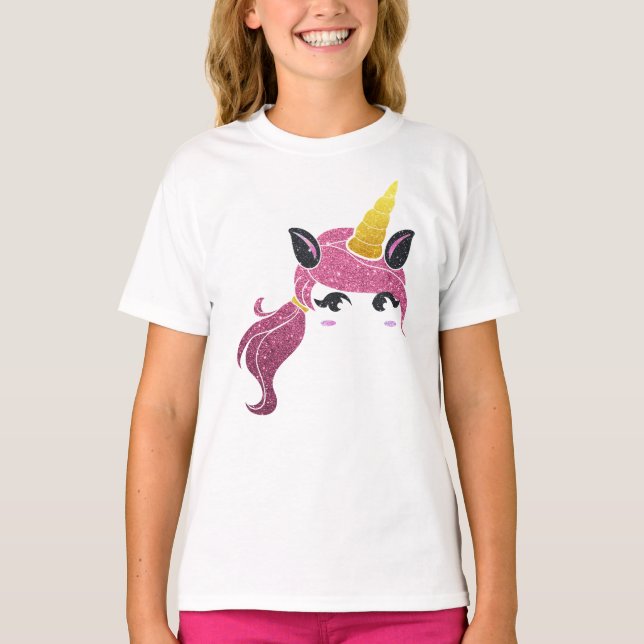 Girl Unicorn long hair tee (Front)