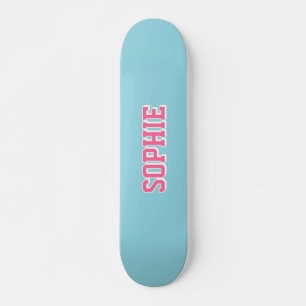 Girl Varsity Pink Skateboard Personalized Name
